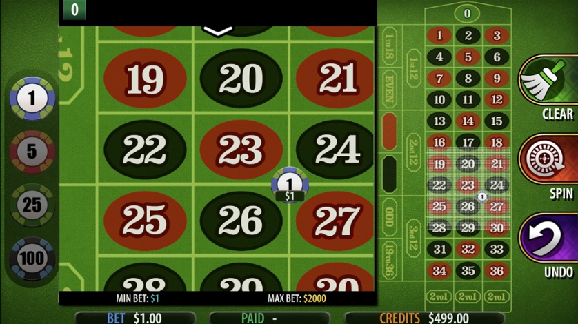 Roulette Single Zero